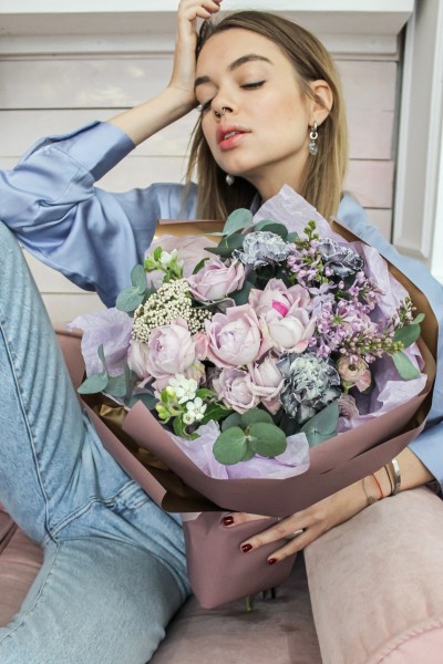 Букет "Сиреневая планета"