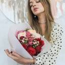 Букет Меркурий - с добавлением зелени - миниатюра 