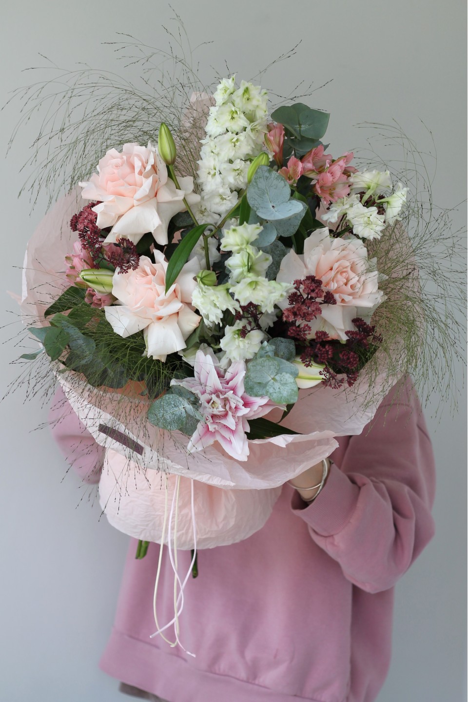 Букет Абельмош - с добавлением зелени