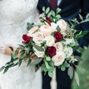 Букет Малиновый вкус - с добавлением зелени - миниатюра 