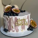 Торт к дню рождения с маракуйей - миниатюра