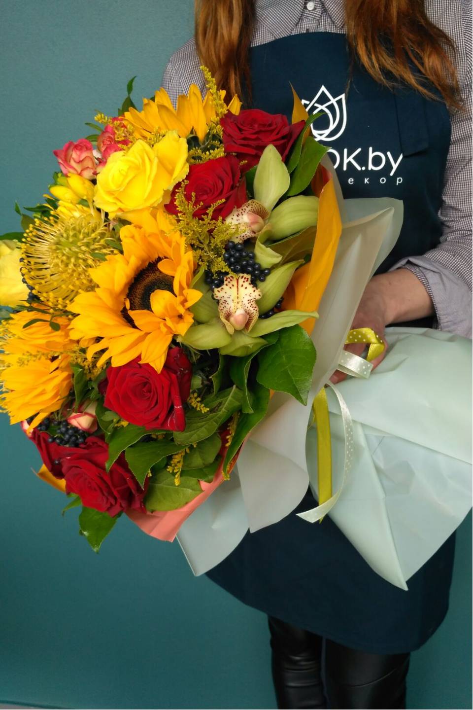 Букет Техас - с добавлением зелени