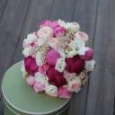 Букет невесты Розовый шарм - с добавлением зелени - миниатюра 