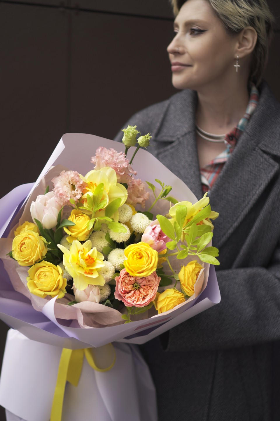 Букет Летний Фейерверк - с добавлением зелени