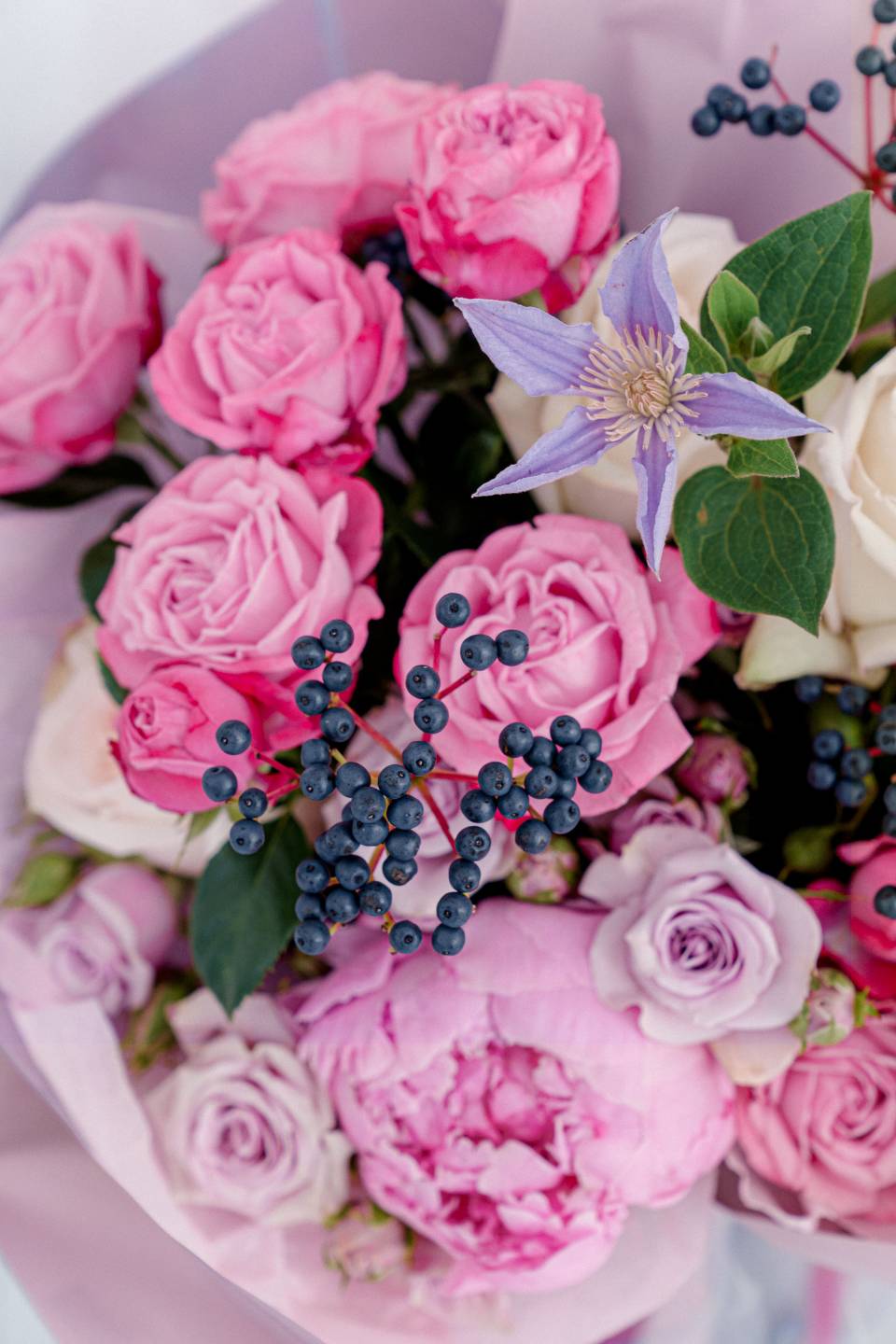 Букет Кляйн - с добавлением зелени