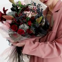 Букет Fantasy - с добавлением зелени - миниатюра 