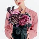 Композиция в черной коробке Эдди - с добавлением зелени - миниатюра 