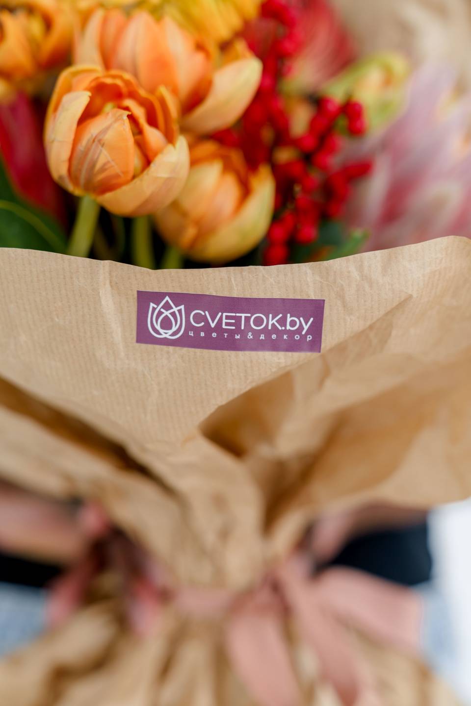 Букет Emotion - с добавлением зелени