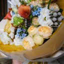 Букет  Киара  - с добавлением зелени - миниатюра 