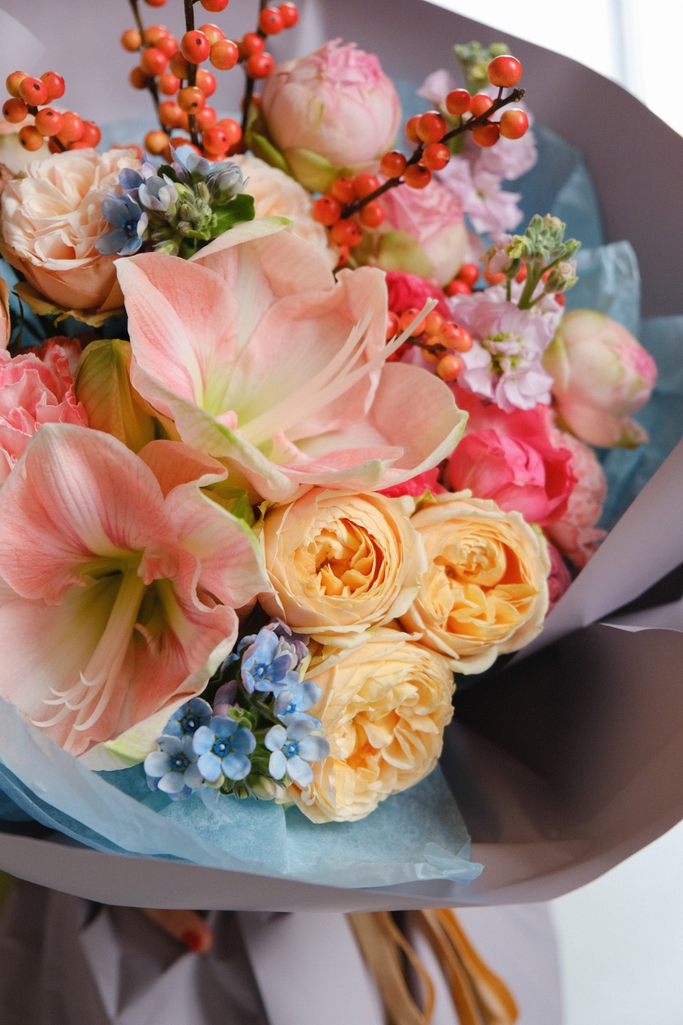 Букет Лия - с добавлением зелени