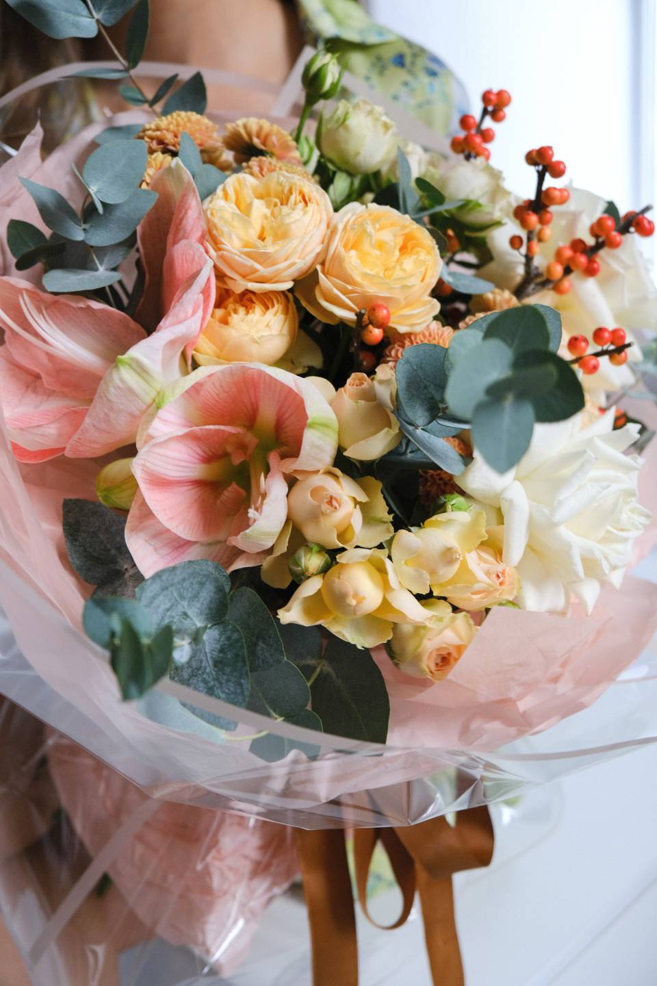 Букет Грейс - с добавлением зелени