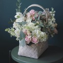 Корзина Летнее кружево - с добавлением зелени - миниатюра 