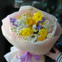 Букет Вираж - с добавлением зелени - миниатюра 