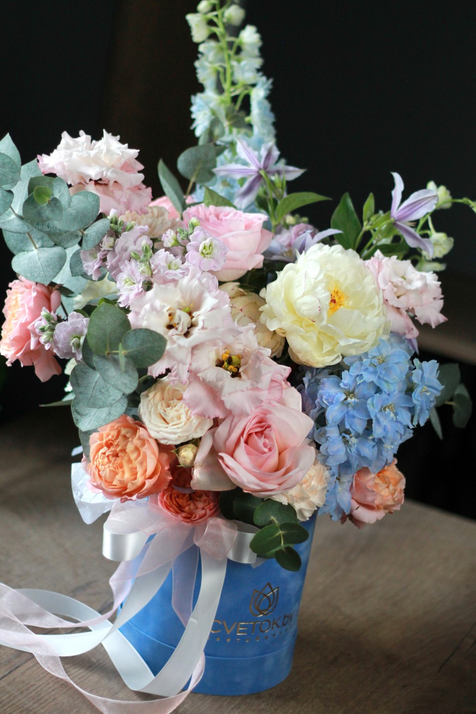 Коробочка Симфония Счастья - с добавлением зелени