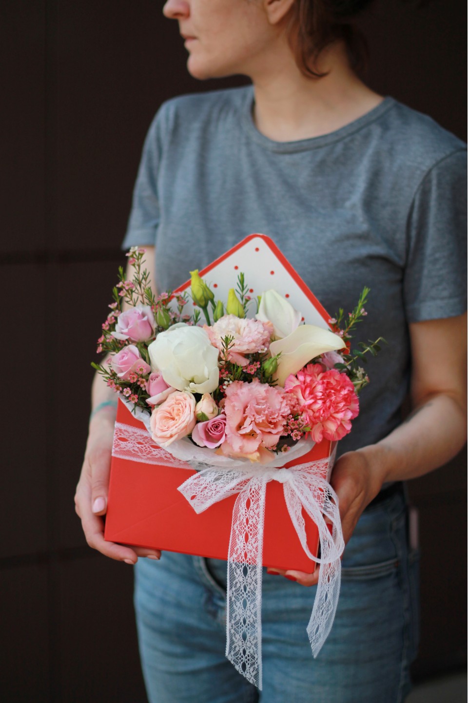 Конверт Теплое Послание - с добавлением зелени