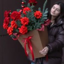 Новогодняя коробка Сказочная тайна - с добавлением зелени - миниатюра 