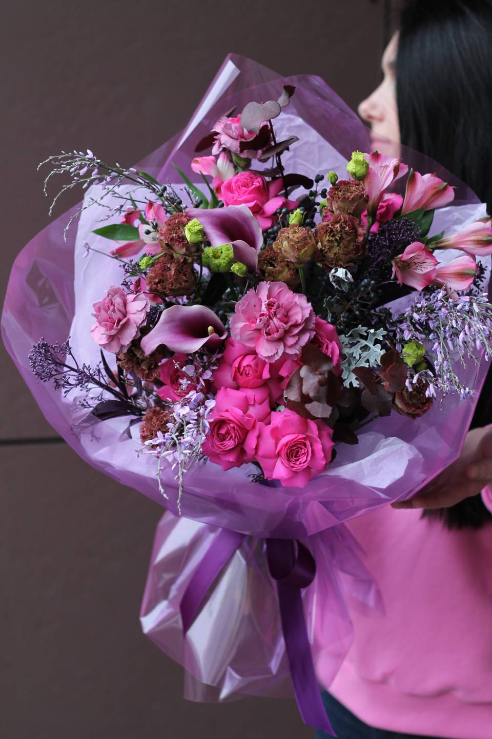 Букет Комета - с добавлением зелени