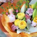 Букет Рия-мия - с добавлением зелени - миниатюра 