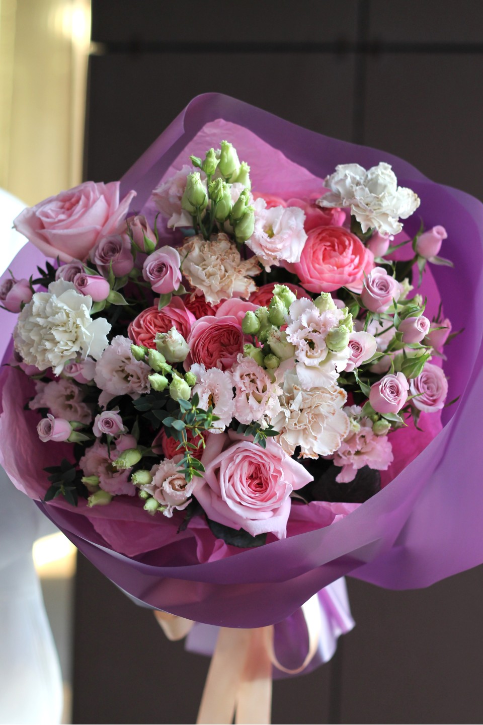 Букет Цветочная Роскошь - с добавлением зелени