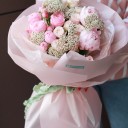 Букет Мадлен - с добавлением зелени - миниатюра 