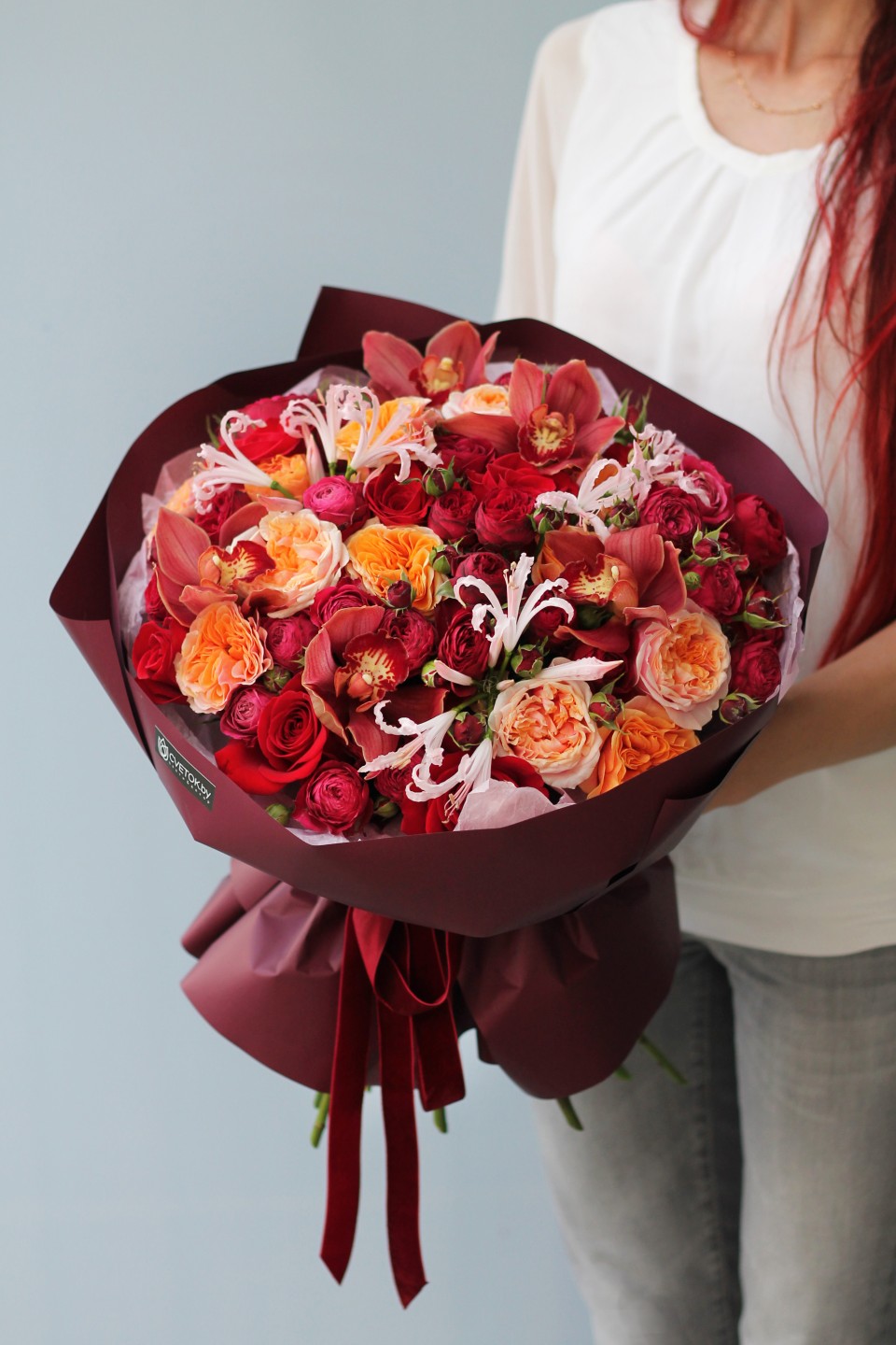 Букет Сказочная Поляна - с добавлением зелени