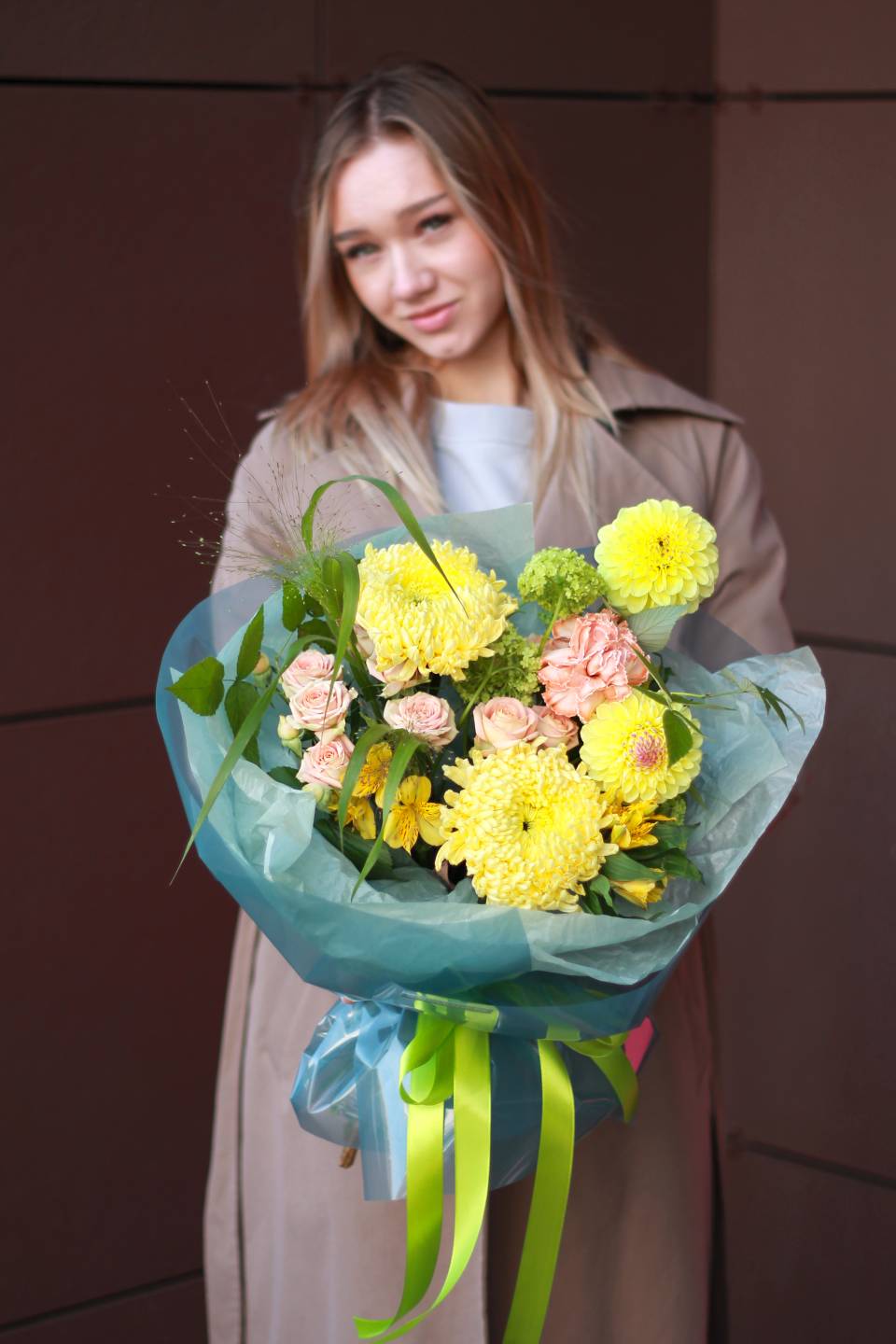 Букет Лимонный Дайкири - с добавлением зелени