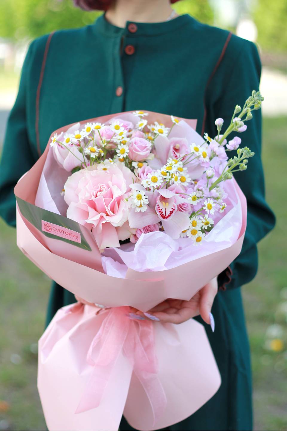 Букет Выпускной - с добавлением зелени