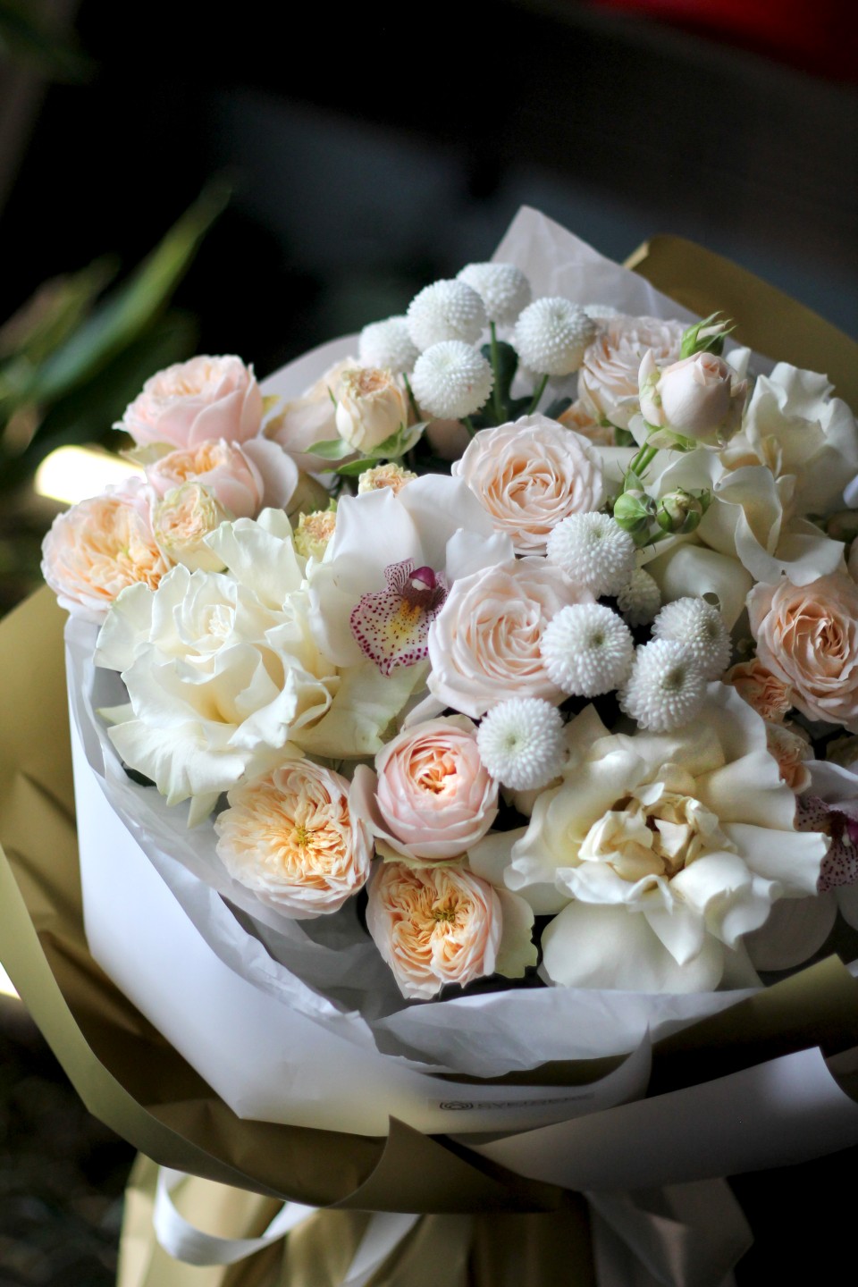 Букет Поговори со мной - с добавлением зелени