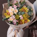 Букет Рапсодия - с добавлением зелени - миниатюра 