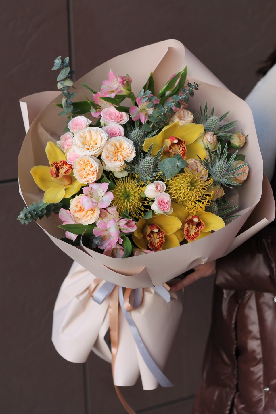 Букет Рапсодия - с добавлением зелени