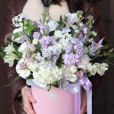 Коробка Сиреневая Симфония - с добавлением зелени - миниатюра 