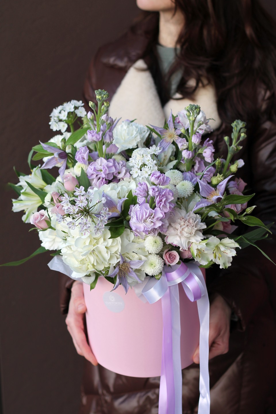 Коробка Сиреневая Симфония - быстрая доставка в Минске