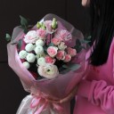 Букет Воспоминание - с добавлением зелени - миниатюра 