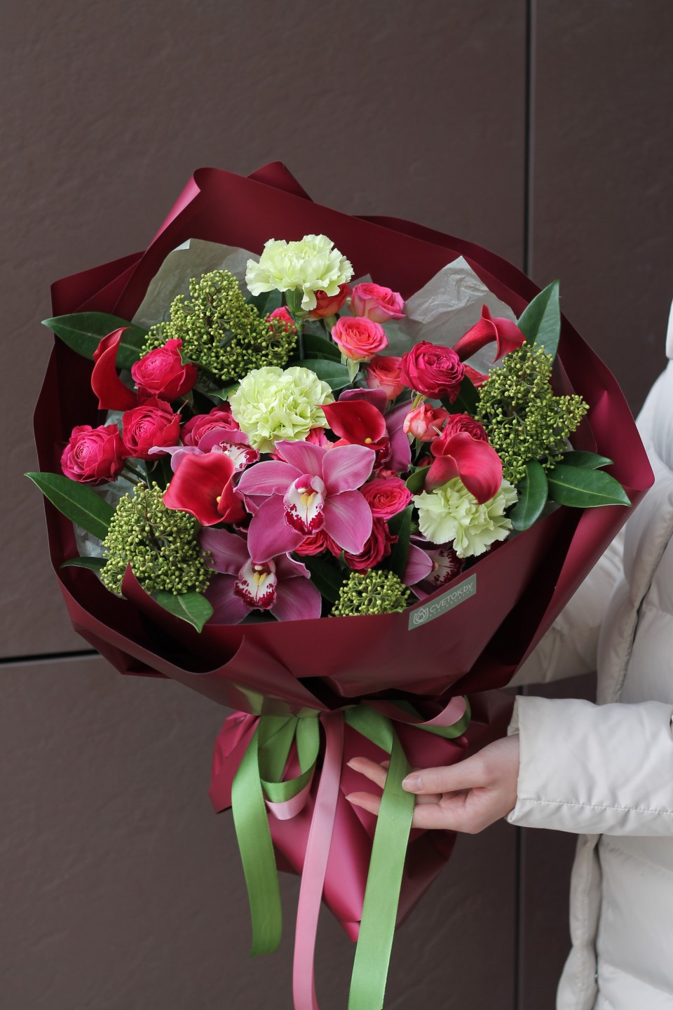 Букет Аджали - с добавлением зелени