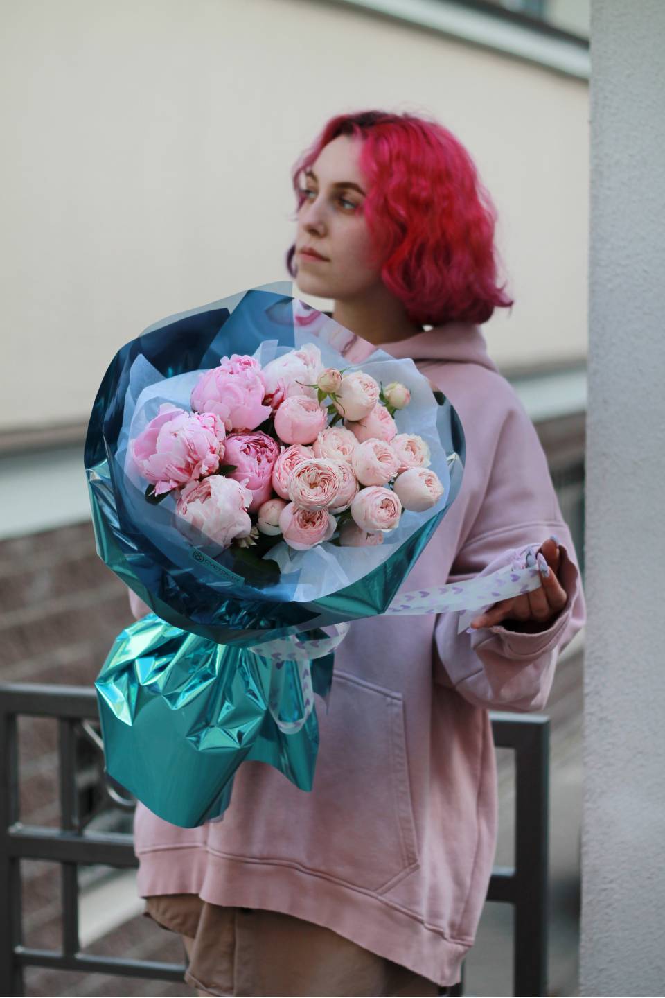 Букет Цветочная Акварель - подарочное оформление