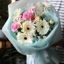 Букет Цветочное Облако - с добавлением зелени - миниатюра 