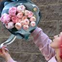 Букет Цветочная Акварель - с добавлением зелени - миниатюра 