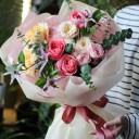 Букет Обещание Любви - с добавлением зелени - миниатюра 