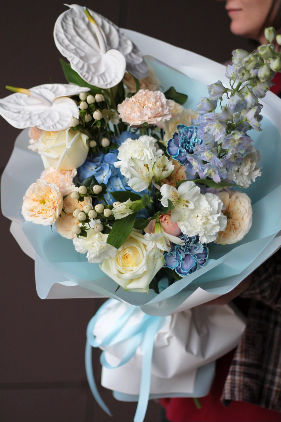 Букет Снежное Танго - подарочное оформление