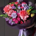 Букет Тот самый момент - с добавлением зелени - миниатюра 