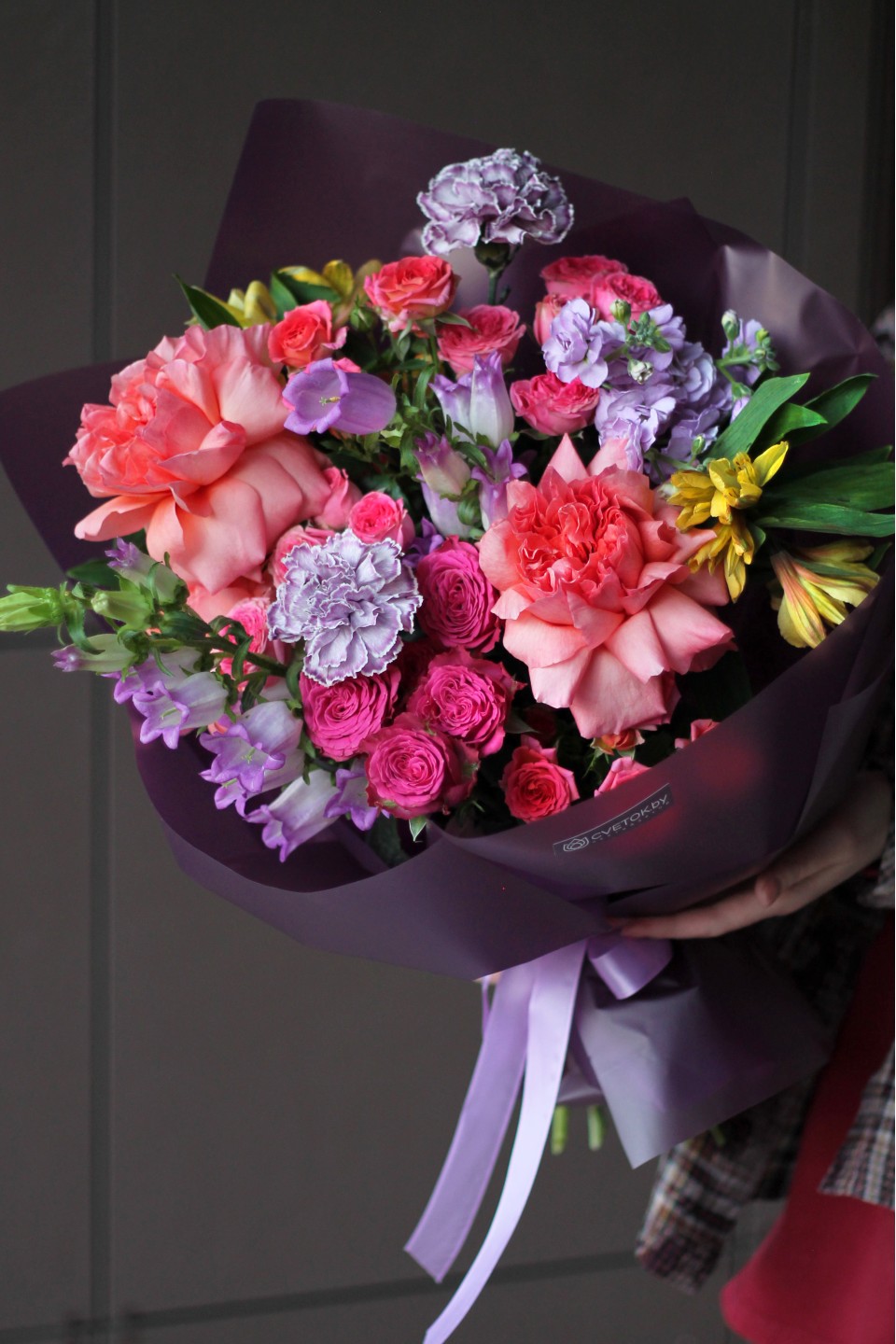 Букет Тот самый момент - с добавлением зелени