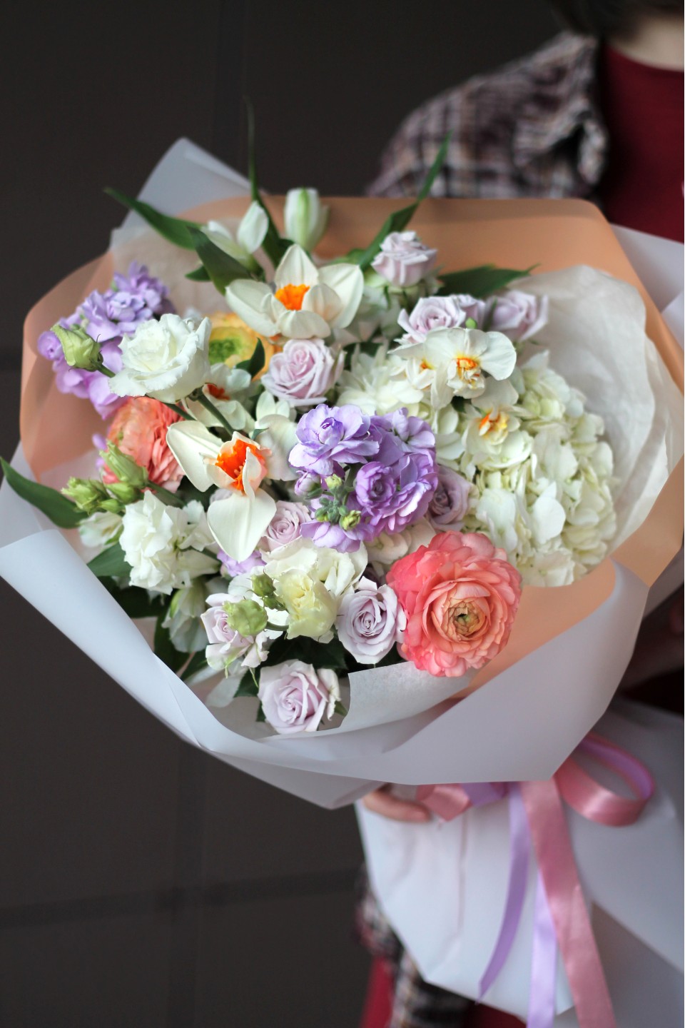 Букет Маями - с добавлением зелени