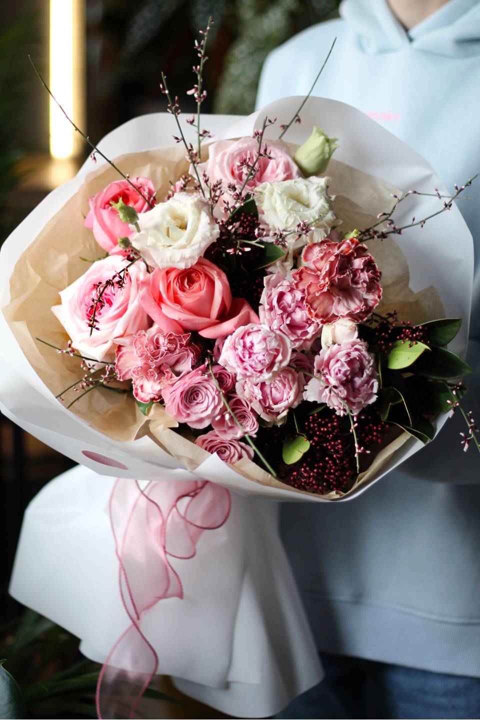 Букет Империя - с добавлением зелени