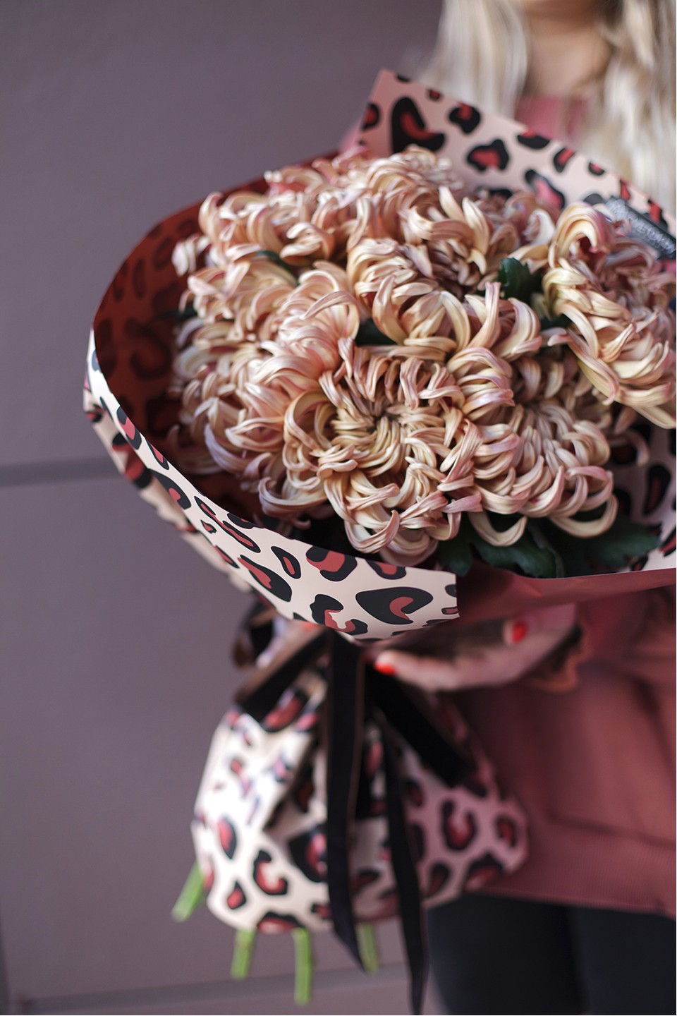 Букет Лео - с добавлением зелени