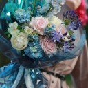 Букет Беспечный Ангел - с добавлением зелени - миниатюра 