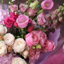 Букет Бинэси - с добавлением зелени - миниатюра 