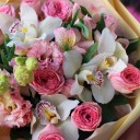 Букет Ниол - с добавлением зелени - миниатюра 