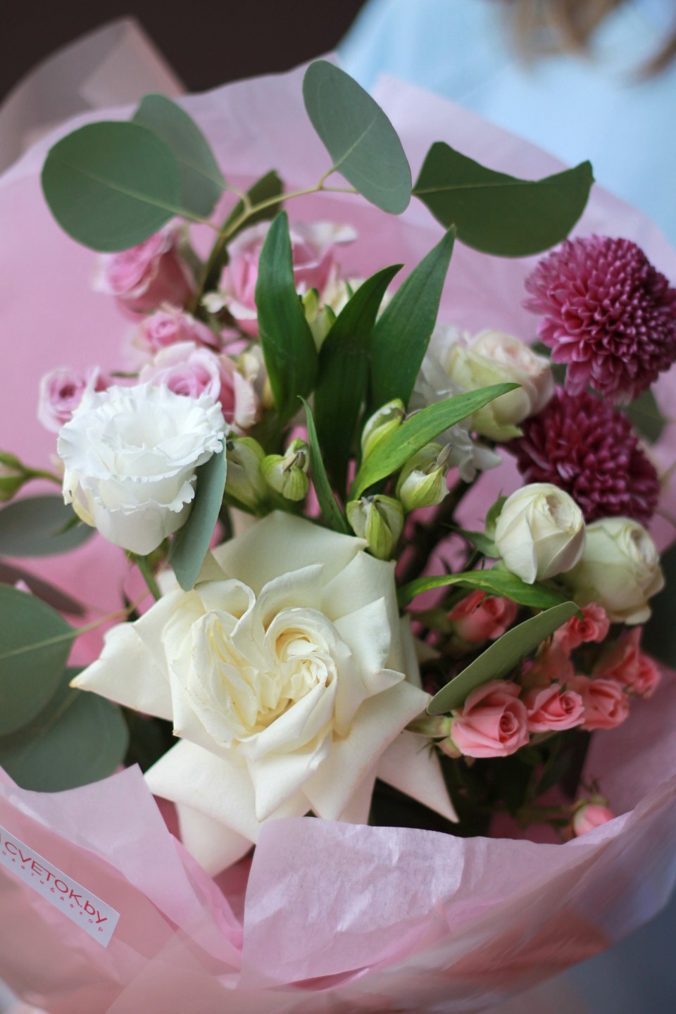 Букет Фьюжн - с добавлением зелени