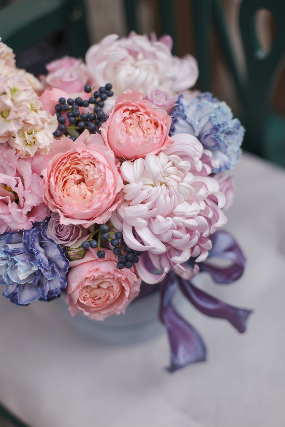 Композиция Черника - с добавлением зелени