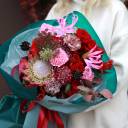 Букет Вдыхая Осень - с добавлением зелени - миниатюра 